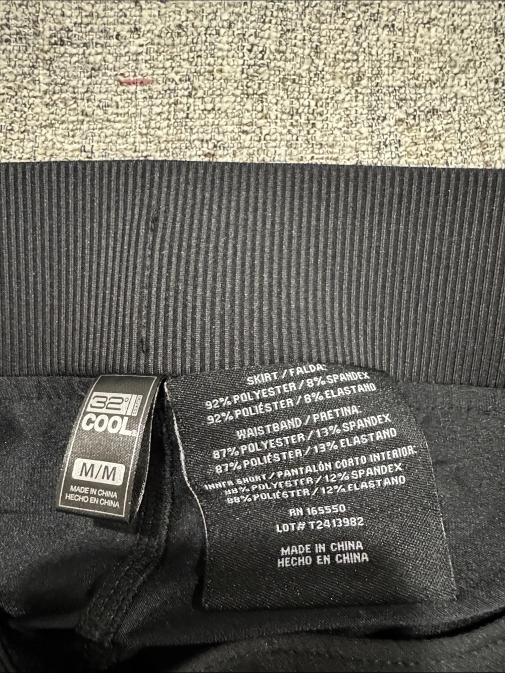 32 Degrees Black Skort with Pockets